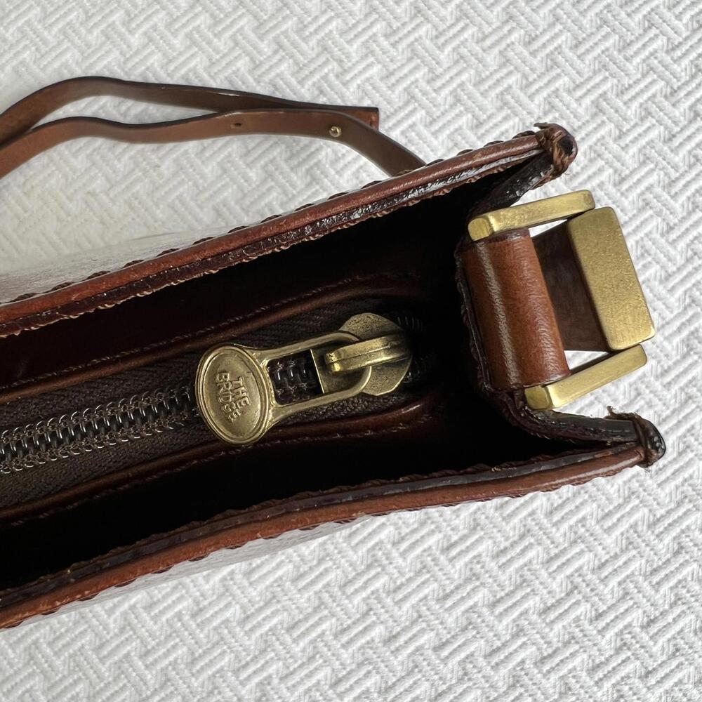 The Bridge Brown Leather Crossbody Bag Italian Academia Quiet Luxury Prep Purse - Picture 4 of 15